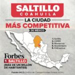 ES SALTILLO LA CIUDAD MÁS COMPETITIVA DE MÉXICO