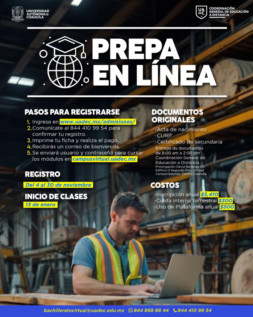 CURSA EN LA UA DE C EL BACHILLERATO EN LÍNEA