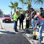 SARI SIGUE PONIENDO ORDEN CON BACHEO EN LA AVENIDA PORFIRIO DÍAZ