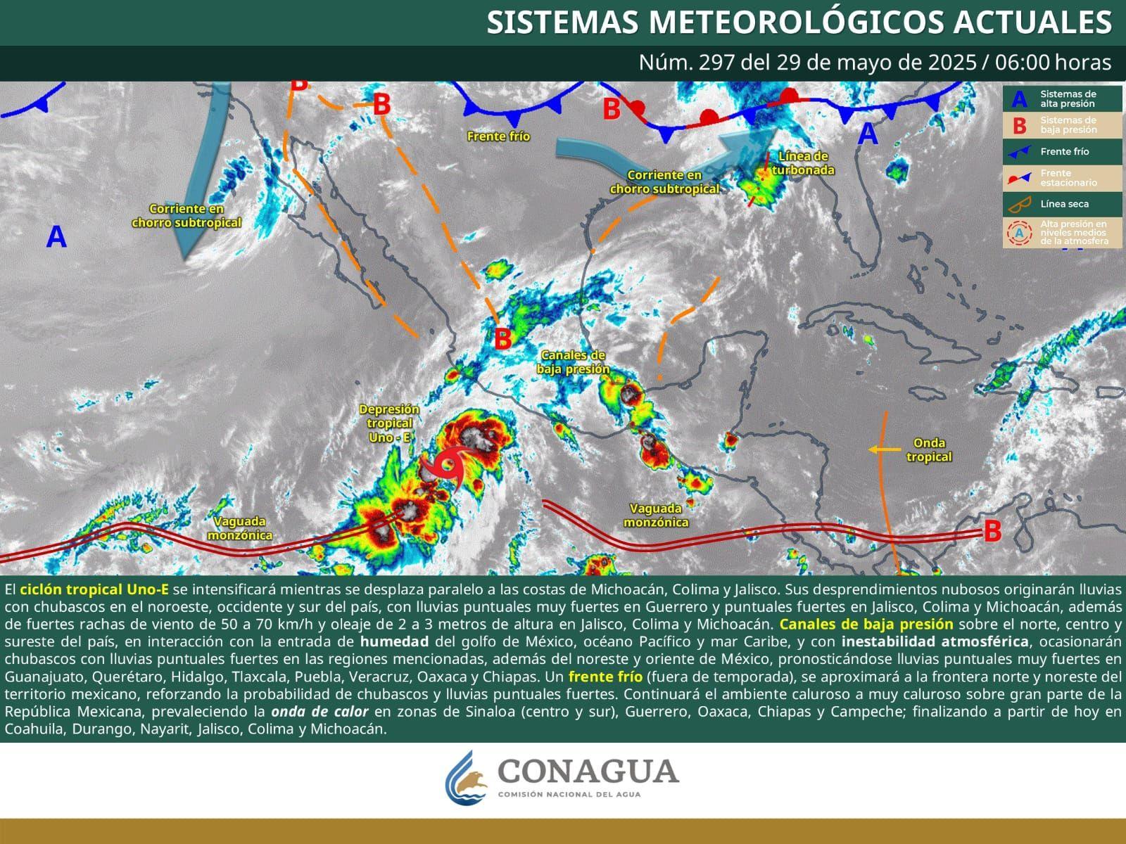 DE ACUERDO CON EL SERVICIO METEOROLÓGICO NACIONAL, SE PREVÉ LO SIGUIENTE: