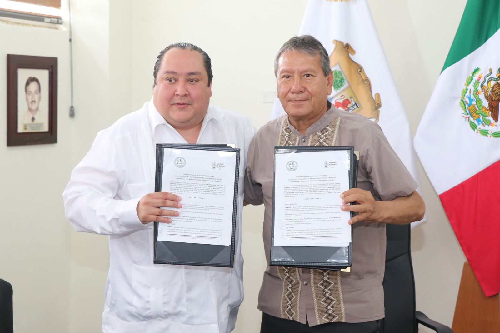FIRMA ÓSCAR RÍOS CONVENIO CON TECNM CAMPUS CARBONÍFERA