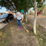 ADRIANA VALDÉZ SE SUMA A BRIGADAS DE LIMPIEZA EN LAGUNA DEL REY TRAS LOS ESTRAGOS DEL CLIMA