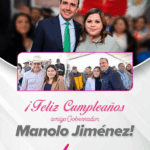ALCALDESA DE OCAMPO FELICITA AL GOBERNADOR MANOLO JIMÉNEZ SALINAS EN SU CUMPLEAÑOS