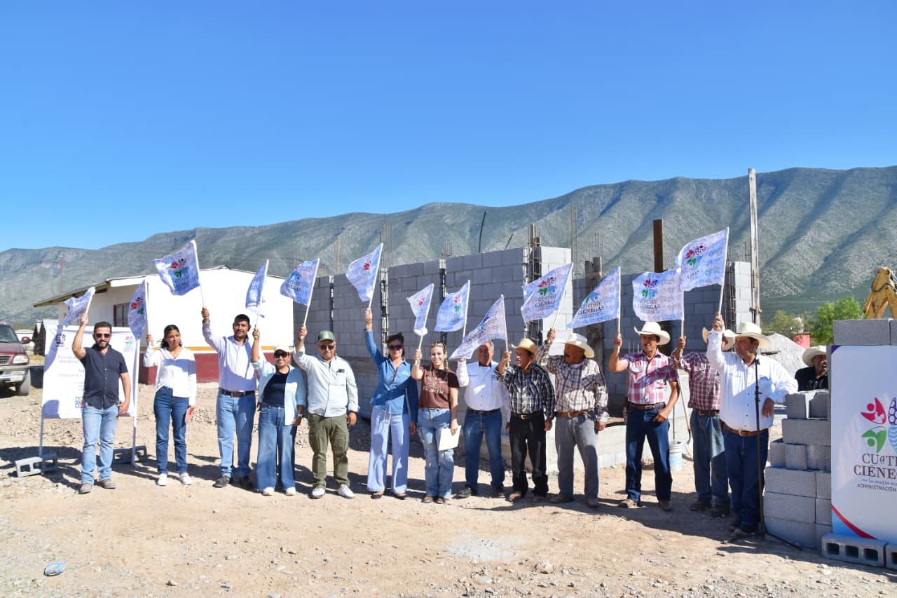 INICIA VÍCTOR LEIJA CONSTRUCCIÓN DE AULA EN EJIDO ESTANQUE DE NORIAS