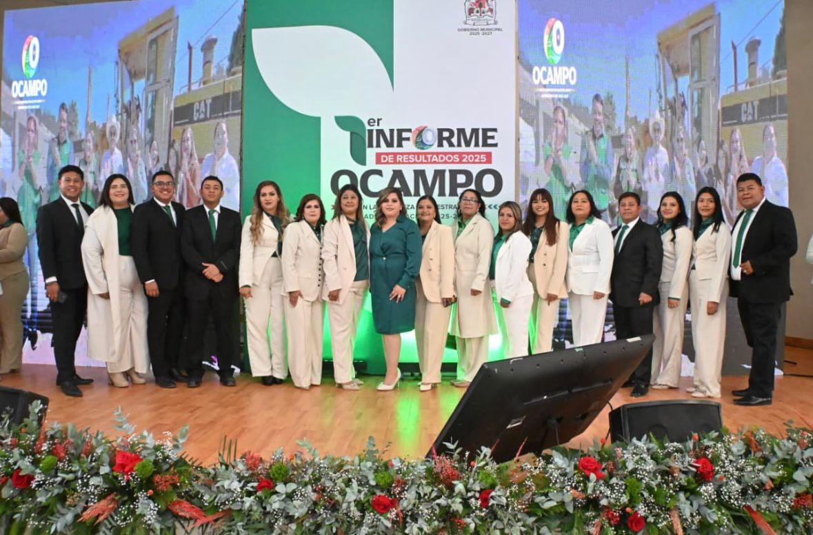 ALCALDESA ADRIANA VALDÉZ RINDE SU PRIMER INFORME DE GOBIERNO EN OCAMPO