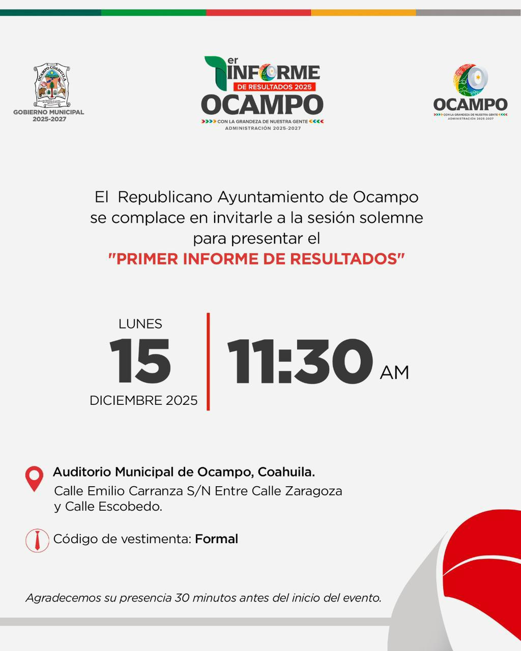 ALCALDESA ADRIANA VALDEZ PRESENTARÁ SU PRIMER INFORME DE GOBIERNO EN OCAMPO