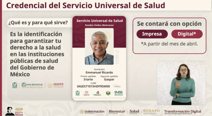 LANZA GOBIERNO FEDERAL CREDENCIAL PARA ACCESO UNIVERSAL A SALUD