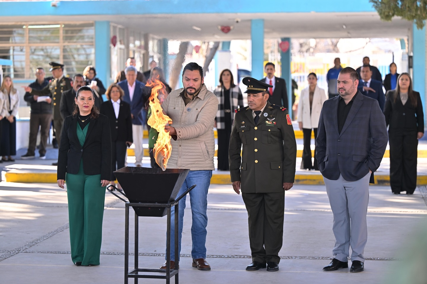 CONMEMORAN DÍA DE LA BANDERA EN LA SECUNDARIA 35 DE MONCLOVA