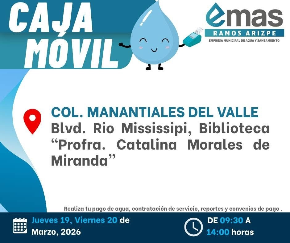 LLEGA “CAJA MÓVIL” PARA SIMPLIFICAR TRÁMITES DE AGUA EN RAMOS ARIZPE