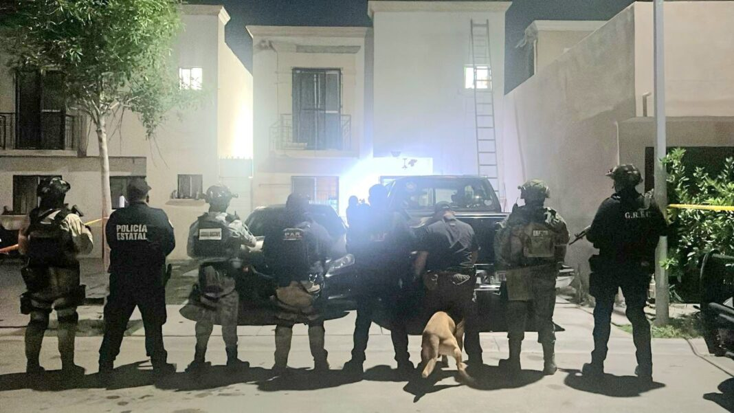 POLICÍA ESTATAL EN COORDINACIÓN CON FGE ASEGURAN NARCÓTICOS Y ARMAS