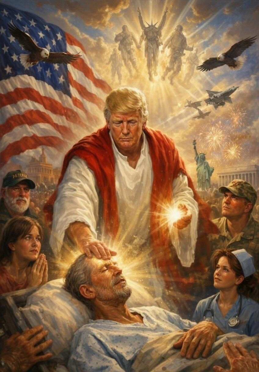 DONALD TRUMP PUBLICÓ UNA IMAGEN MOSTRÁNDOSE COMO JESÚS TRAS CRITICAR AL PAPA LEÓN XIV