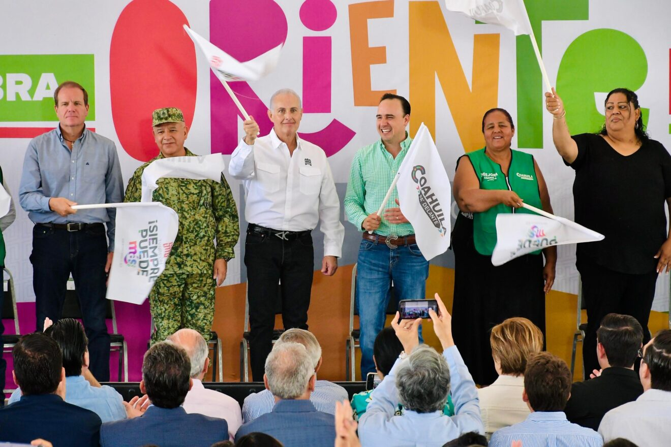 MANOLO JIMÉNEZ Y ROMÁN CEPEDA ARRANCAN LA CONSTRUCCIÓN DEL PARQUE LINEAL ORIENTE EN TORREÓN