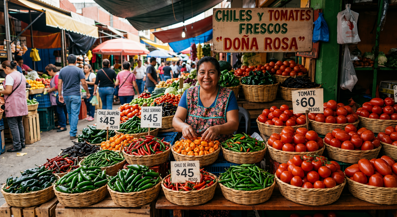LA INFLACIÓN EN MÉXICO REPUNTA EN ABRIL IMPULSADA POR EL ALZA EN CHILES Y EL TOMATE