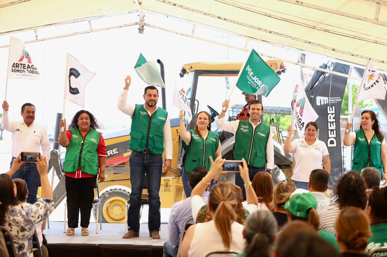 ARRANCAN OBRAS DE PAVIMENTACIÓN EN ARTEAGA EN COORDINACIÓN CON MEJORA COAHUILA