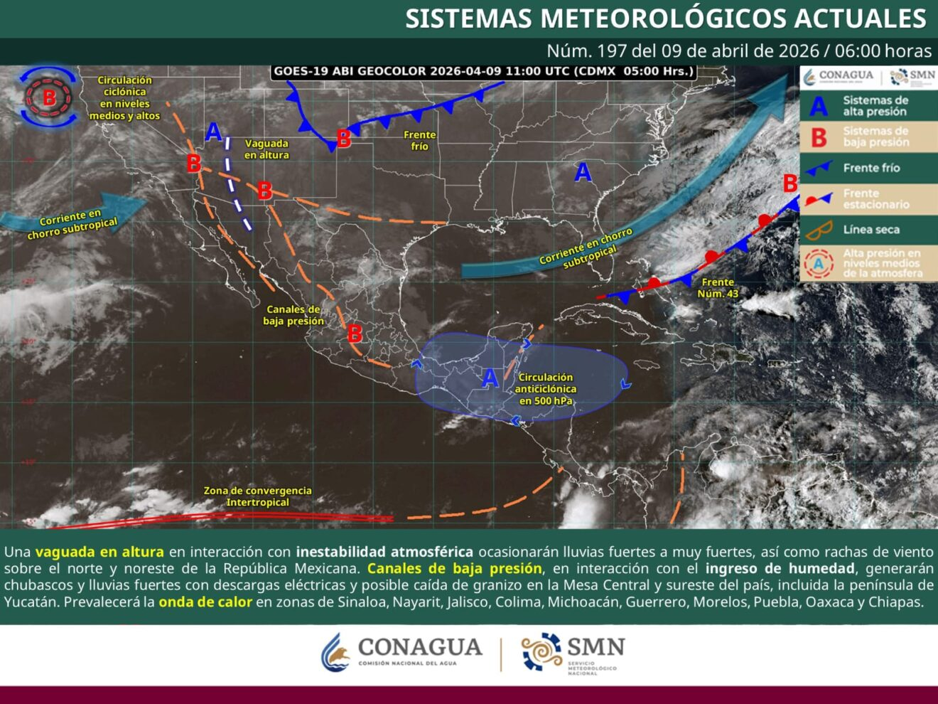 ALERTA POR LLUVIAS INTENSAS Y VIENTOS FUERTES EN COAHUILA
