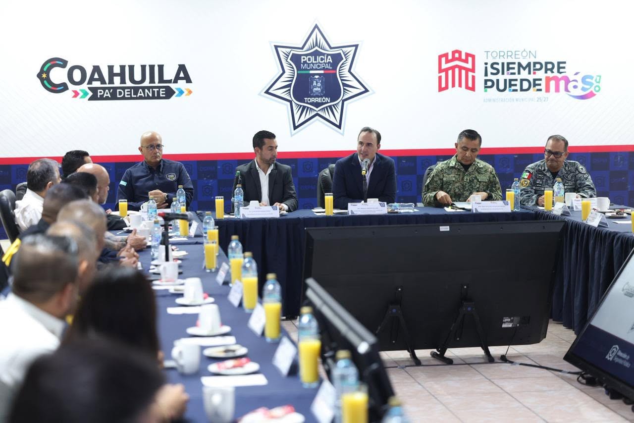 MANOLO JIMÉNEZ REFUERZA COORDINACIÓN EN SEGURIDAD PARA MANTENER A TORREÓN ENTRE LOS MUNICIPIOS MÁS SEGUROS DE MÉXICO