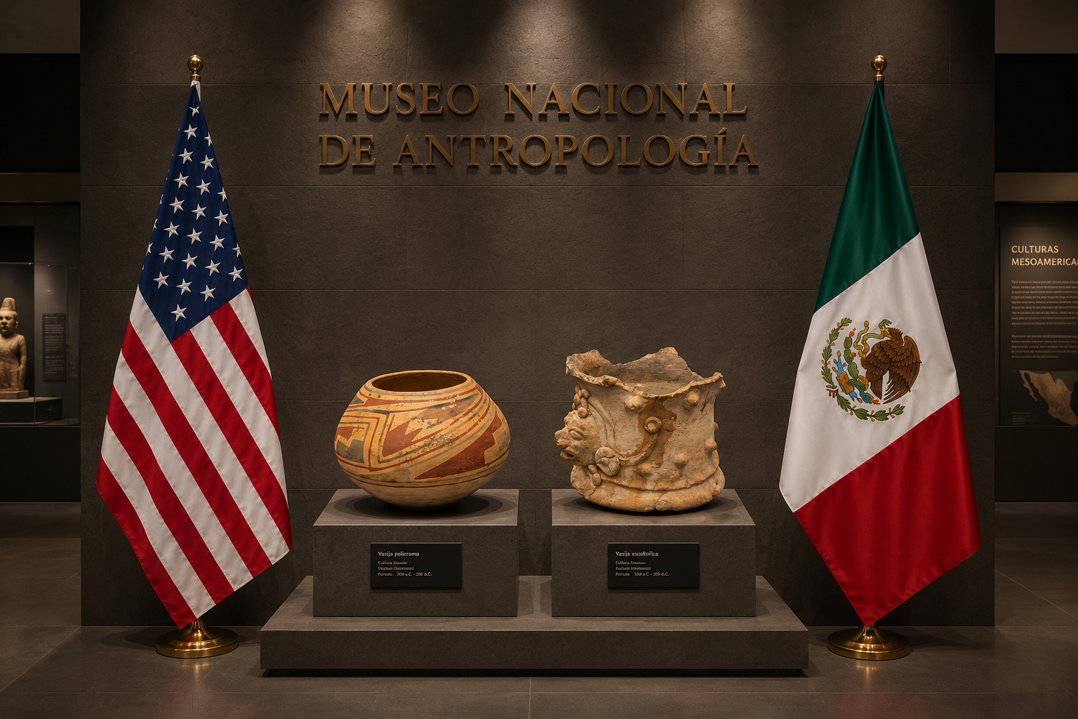 ESTADOS UNIDOS REGRESA A MÉXICO DOS PIEZAS ARQUEOLÓGICAS DEL PATRIMONIO CULTURAL PREHISPÁNICO