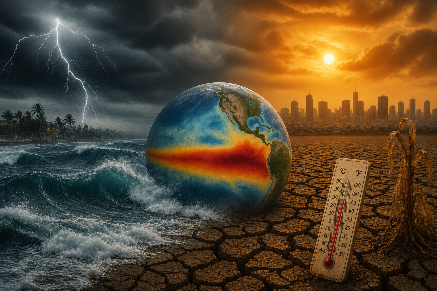 OMM DICE QUE EL FENÓMENO DE EL NIÑO INCREMENTARÁ EL RIESGO DE CLIMA EXTREMO