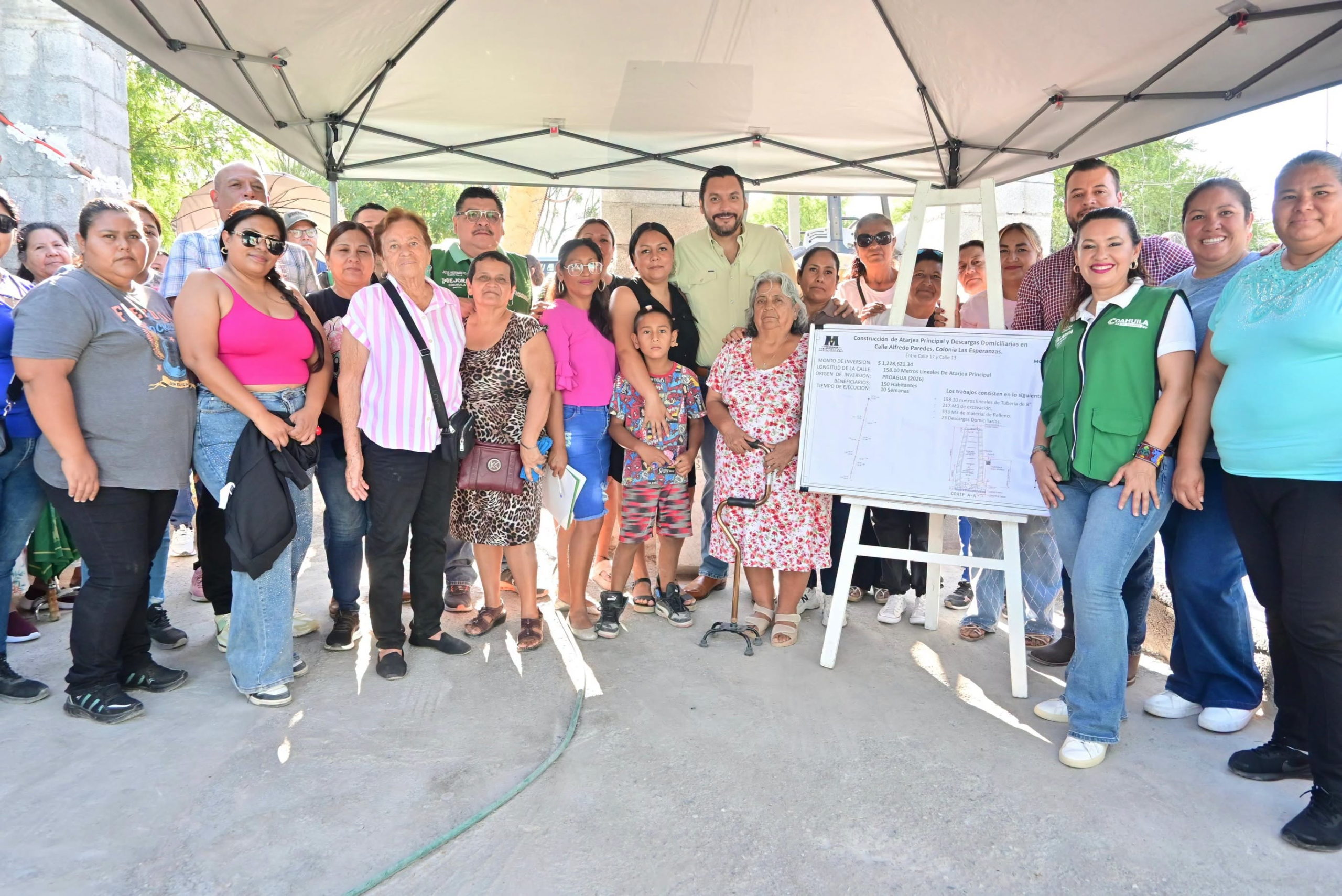 CARLOS VILLARREAL PONE EN MARCHA OBRAS DE AGUA Y DRENAJE EN MONCLOVA