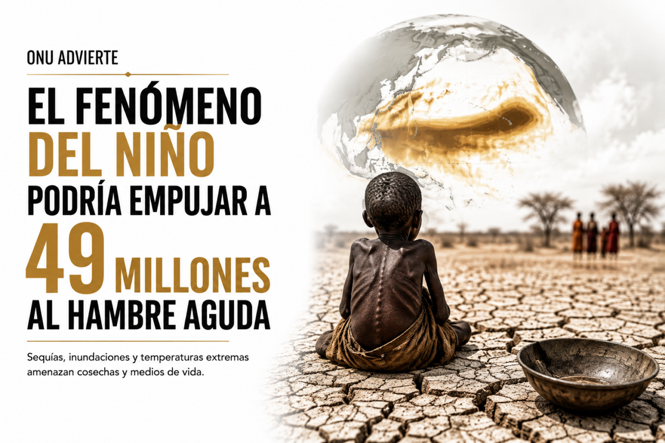 ONU ADVIERTE QUE EL FENÓMENO DEL NIÑO PODRÍA EMPUJAR A 49 MILLONES DE PERSONAS AL HAMBRE AGUDA