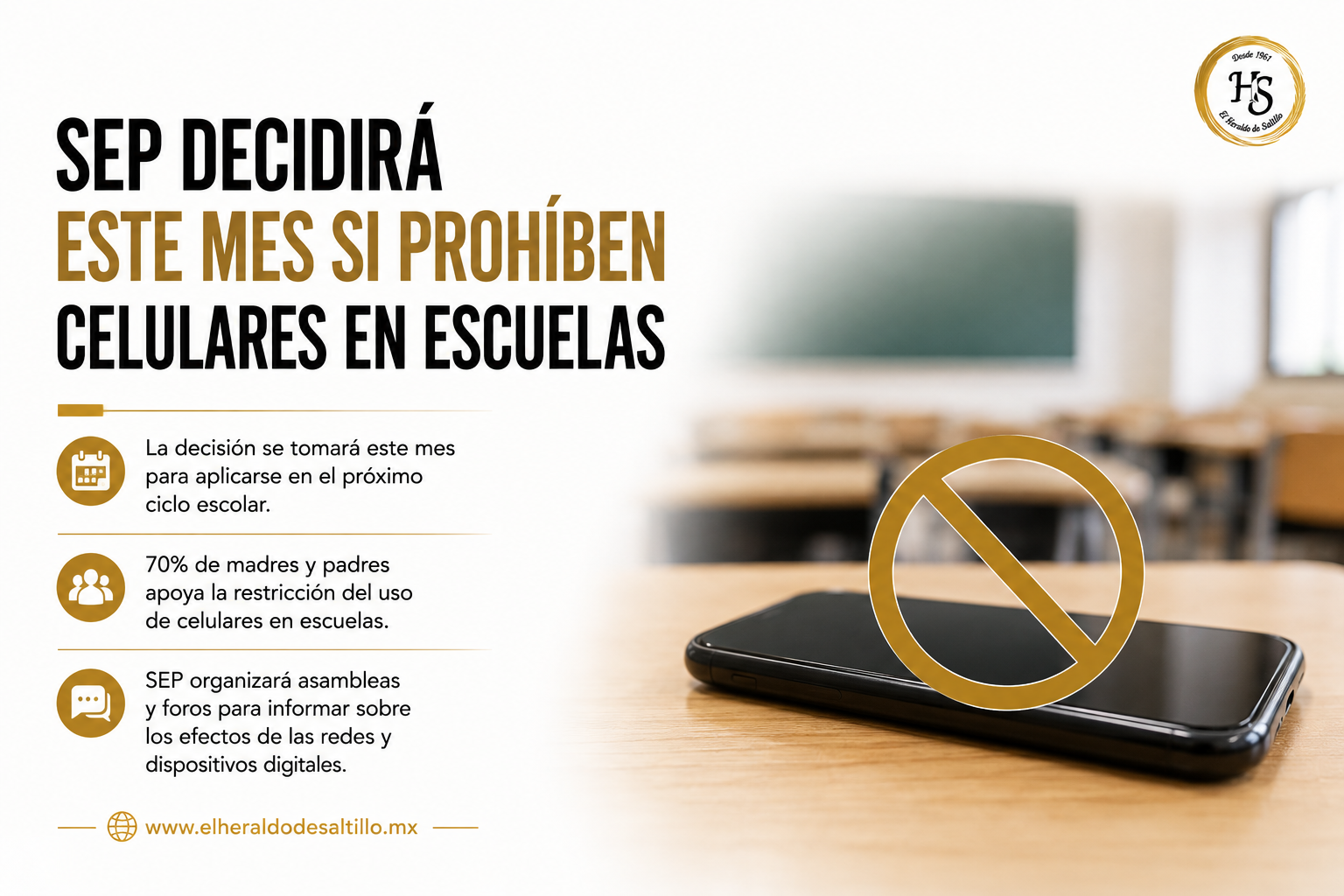 SEP DECIDIRÁ ESTE MES SI PROHÍBEN CELULARES EN ESCUELAS
