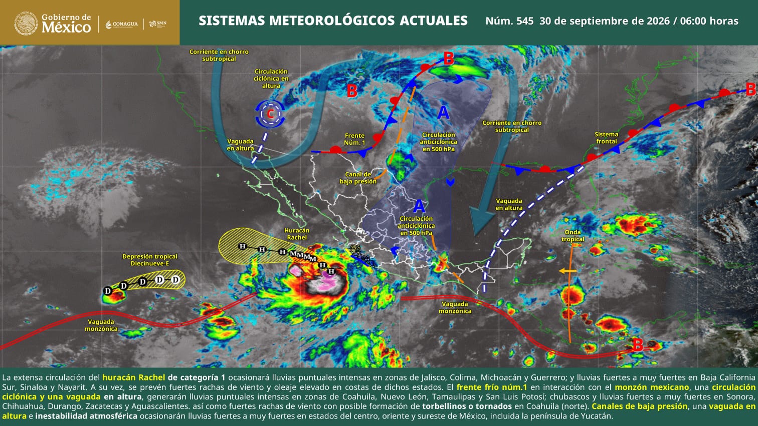 LLUVIAS INTENSAS Y POSIBLE FORMACIÓN DE TORBELLINOS O TORNADOS SE PREVÉN ESTE MIÉRCOLES EN COAHUILA