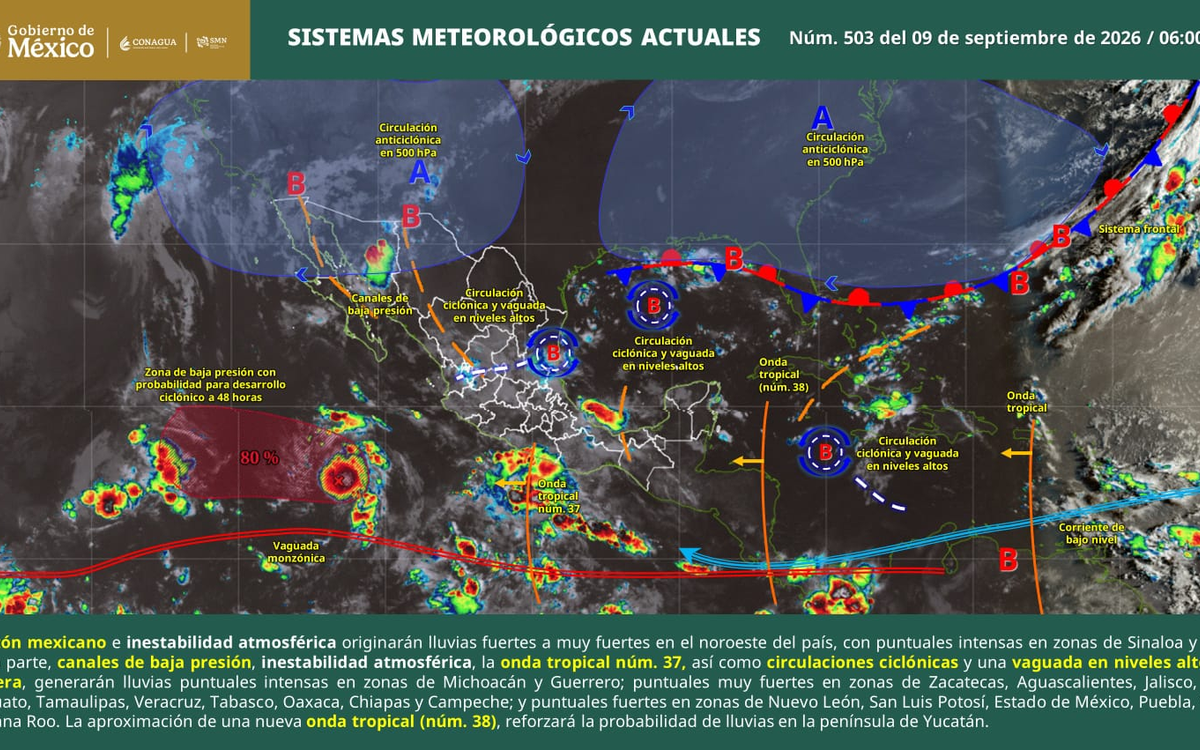 LLUVIAS Y TEMPERATURAS DE HASTA 45°C SE PREVÉN ESTE MIÉRCOLES EN COAHUILA
