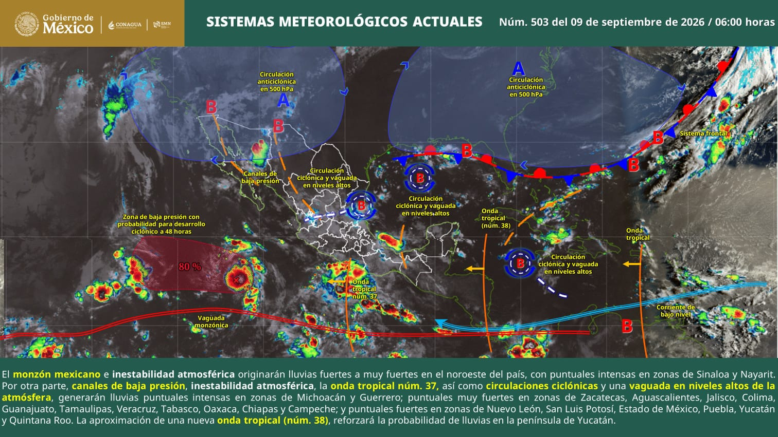 LLUVIAS Y TEMPERATURAS DE HASTA 45°C SE PREVÉN ESTE MIÉRCOLES EN COAHUILA