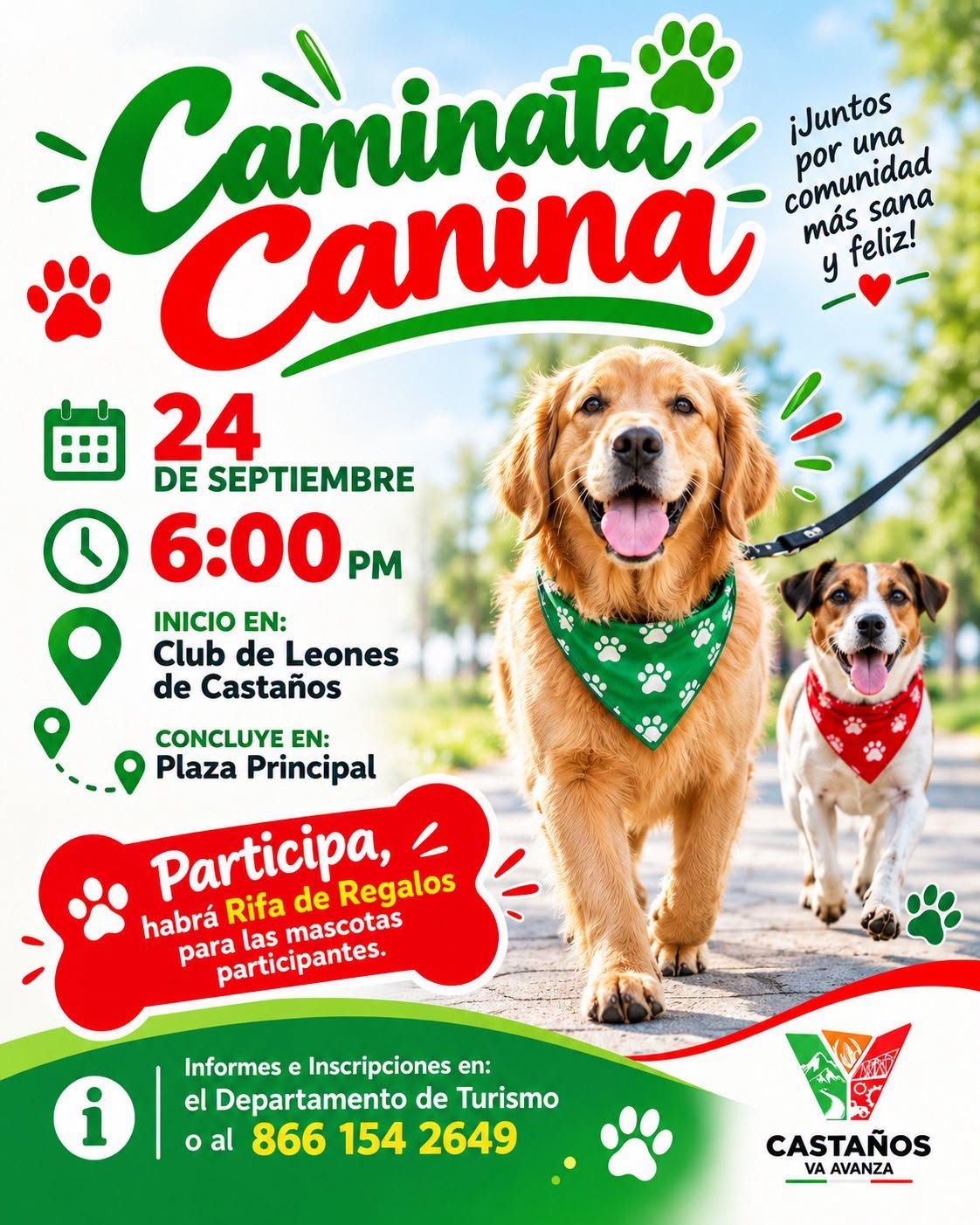 INVITAN A CAMINATA CANINA EN CASTAÑOS ESTE 24 DE SEPTIEMBRE