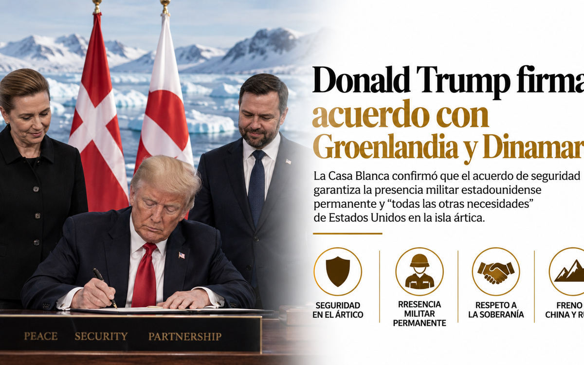 DONALD TRUMP FIRMA ACUERDO CON GROENLANDIA Y DINAMARCA