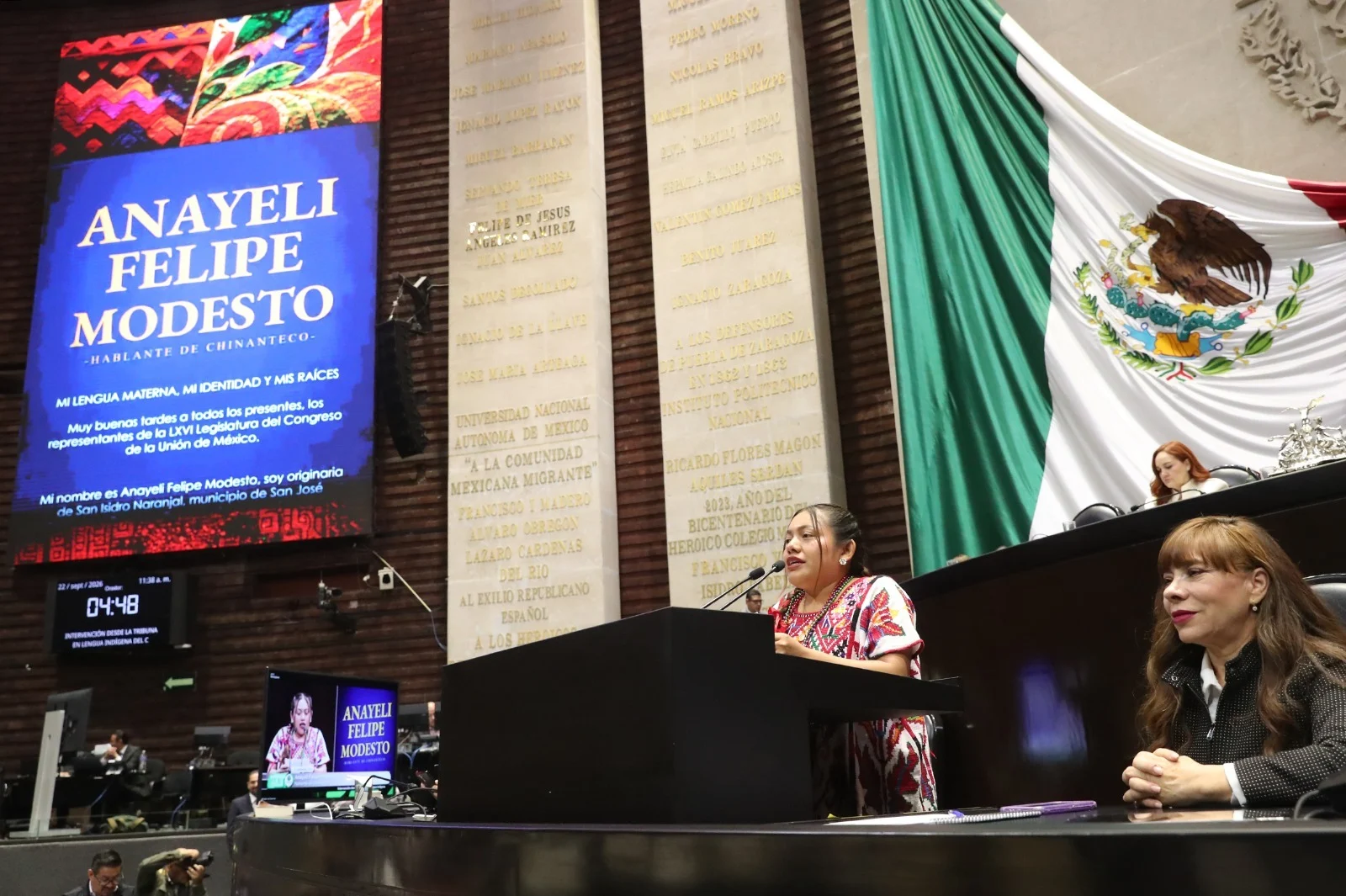 HABLANTE DE CHINANTECO PIDIÓ EN LA CÁMARA DE DIPUTADOS APOYO A SU COMUNIDAD, EN PARTICULAR A LAS Y LOS JÓVENES