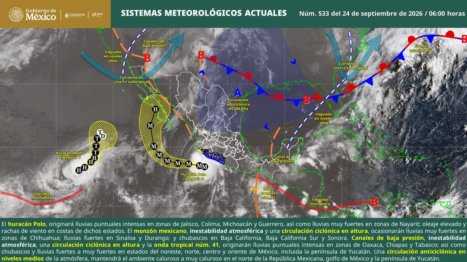 LLUVIAS, DESCARGAS ELÉCTRICAS Y RACHAS DE VIENTO SE PREVÉN ESTE JUEVES EN COAHUILA