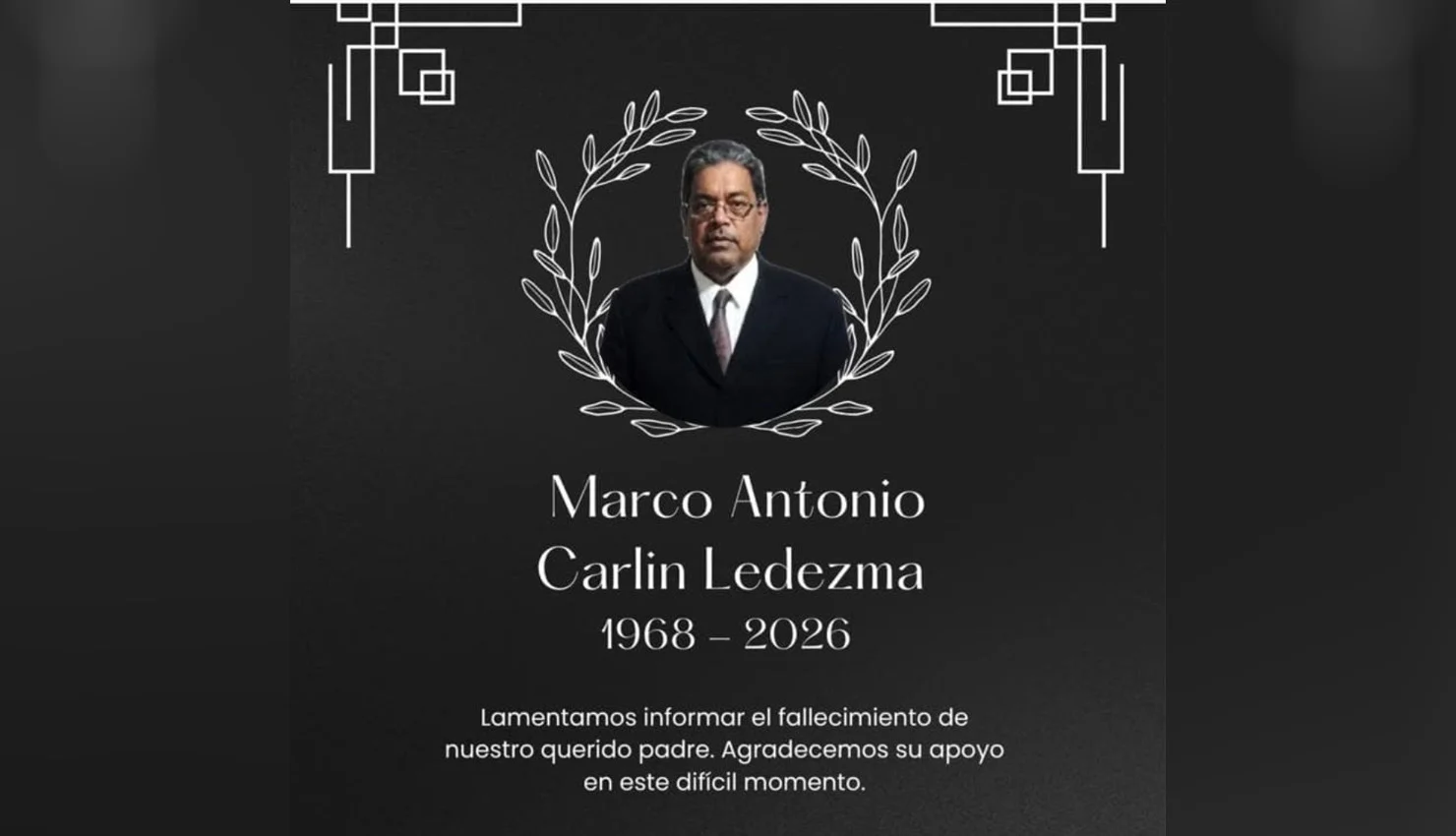 FALLECE MARCO ANTONIO CARLIN OSUNA, EX FUNCIONARIO DEL SINDICATO DEMOCRÁTICO
