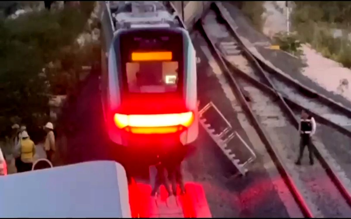 TREN MAYA SUFRE ‘PERCANCE DE VÍA’ EN CAMPECHE CON 123 PASAJEROS