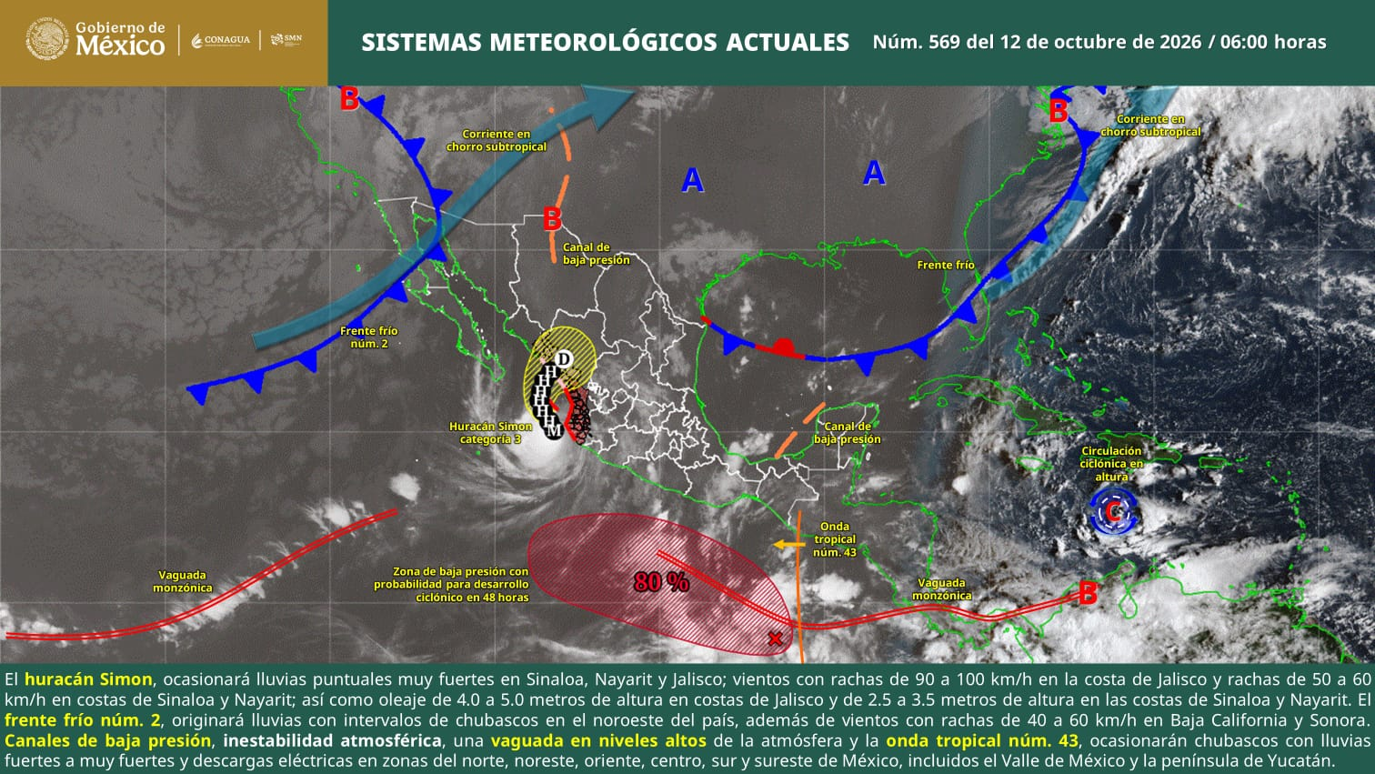 EMITE PROTECCIÓN CIVIL RECOMENDACIONES ANTE EL INGRESO DEL FRENTE FRÍO NÚMERO 2 A COAHUILA