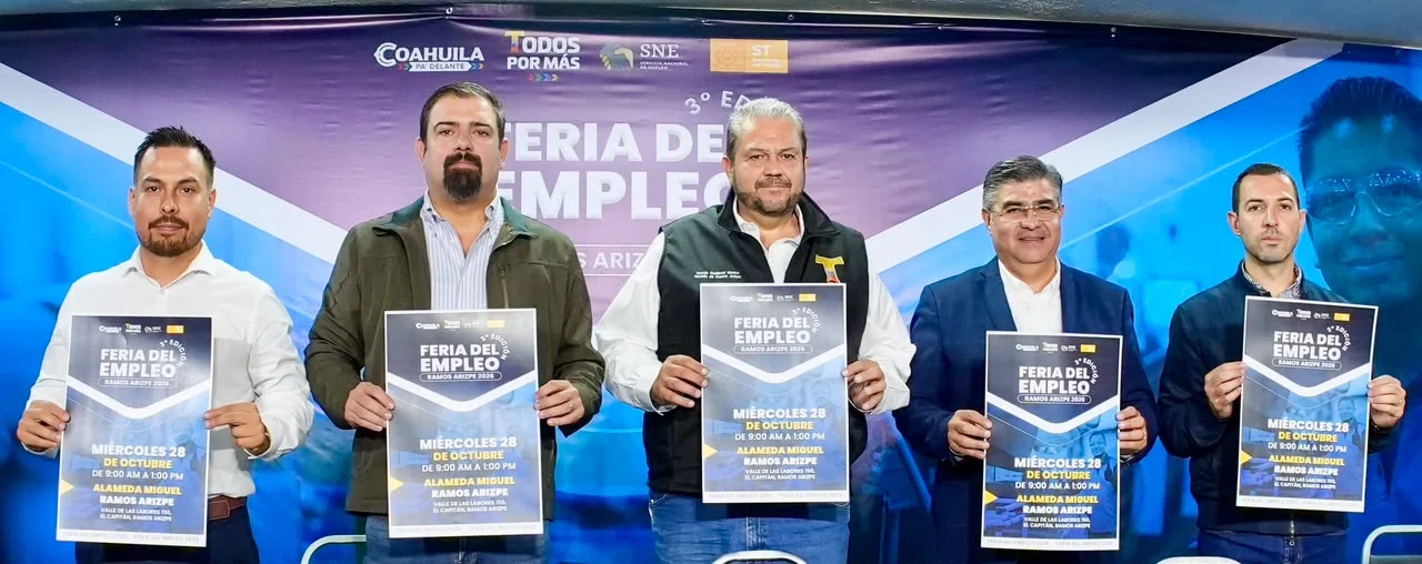 ANUNCIA TOMÁS GUTIÉRREZ FERIA DEL EMPLEO CON 2 MIL VACANTES EN RAMOS ARIZPE