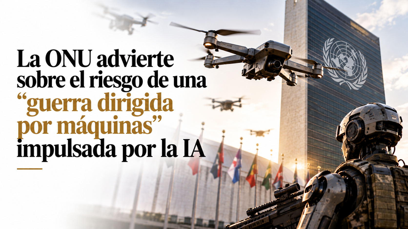LA ONU ADVIERTE SOBRE EL RIESGO DE UNA “GUERRA DIRIGIDA POR MÁQUINAS” IMPULSADA POR LA IA