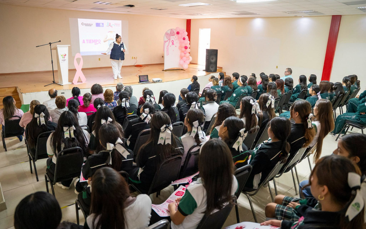 PROMUEVE YESICA SIFUENTES PREVENCIÓN DEL CÁNCER DE MAMA EN CASTAÑOS