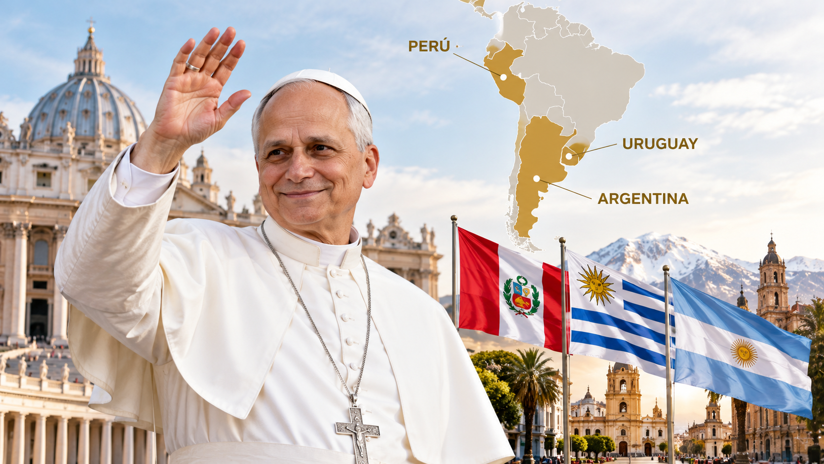 CONFIRMAN VIAJE DEL PAPA LEÓN XIV A URUGUAY, ARGENTINA Y PERÚ TRAS CIRUGÍA